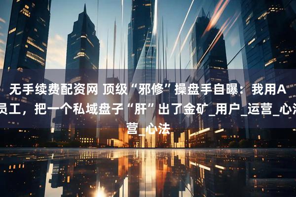 无手续费配资网 顶级“邪修”操盘手自曝：我用AI员工，把一个私域盘子“肝”出了金矿_用户_运营_心法